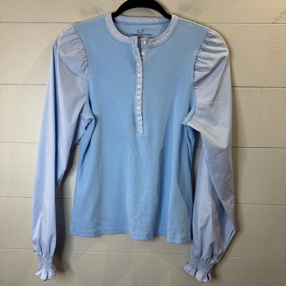 Vineyard Vines | Women's NWOT Mixed Textile Long Sleeve Top Size Small